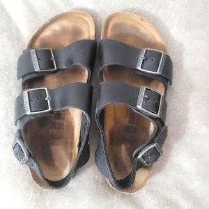 Birkenstock Black Sandals with Heel Strap